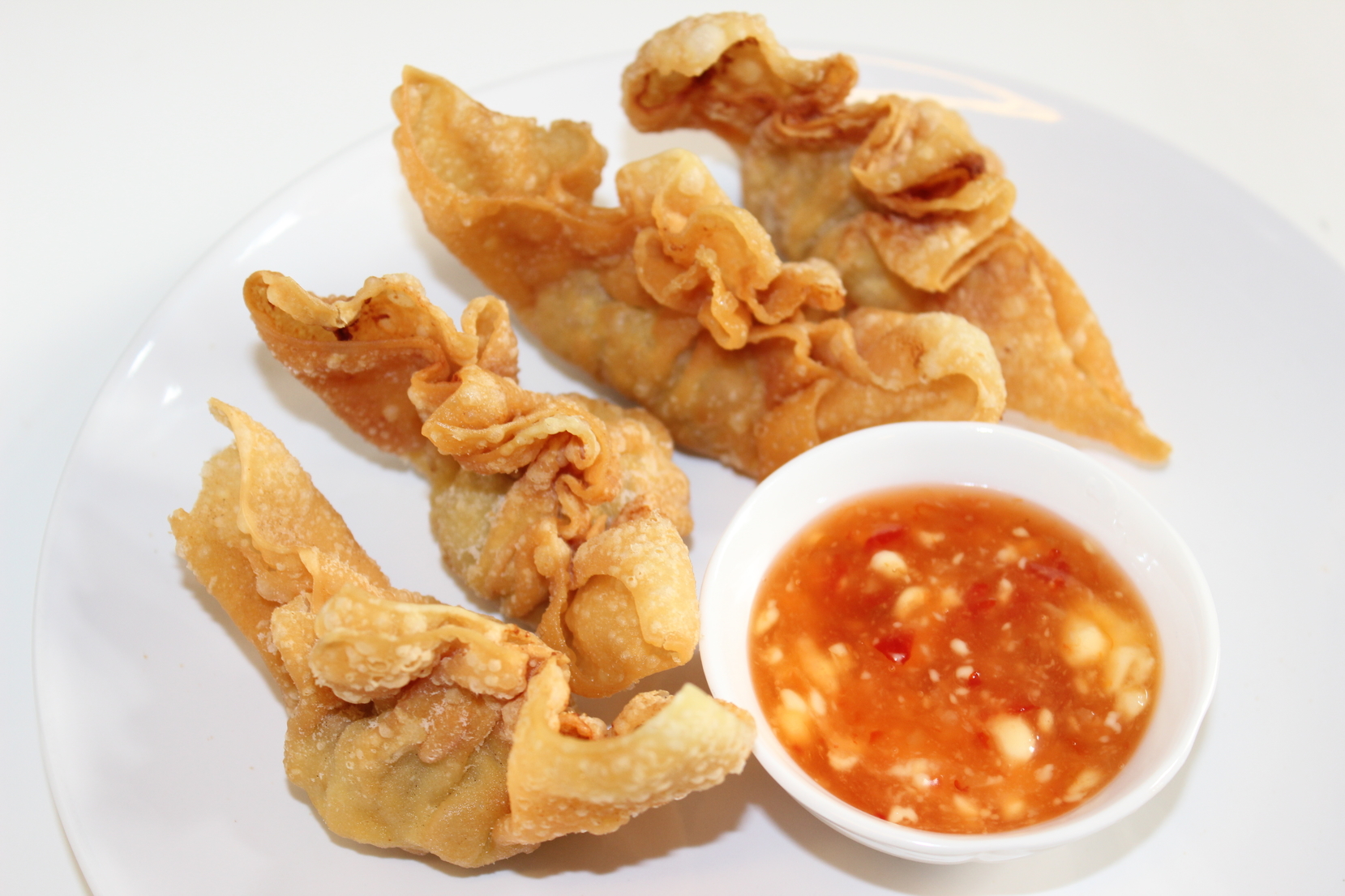 Number 9 on the Menu, Fried Wonton with Sweet chili mayonnaise